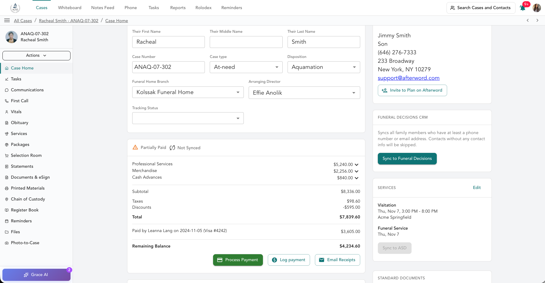 Afterword Case Management screenshot